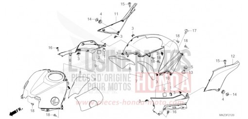 PROTECTEUR SUP. CBR600R3R de 2024